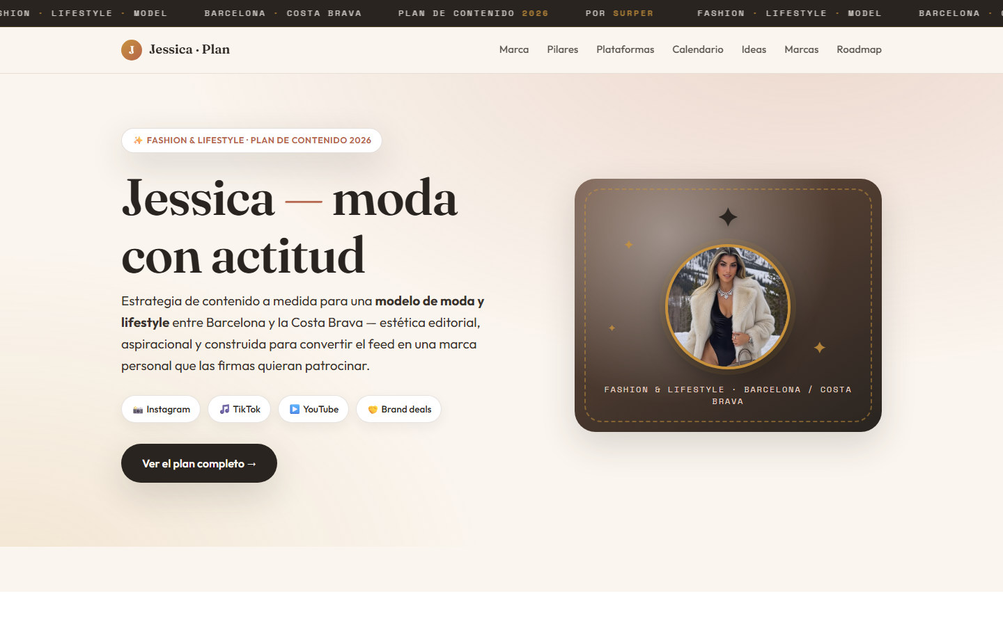 Plan de contenido de Jessica