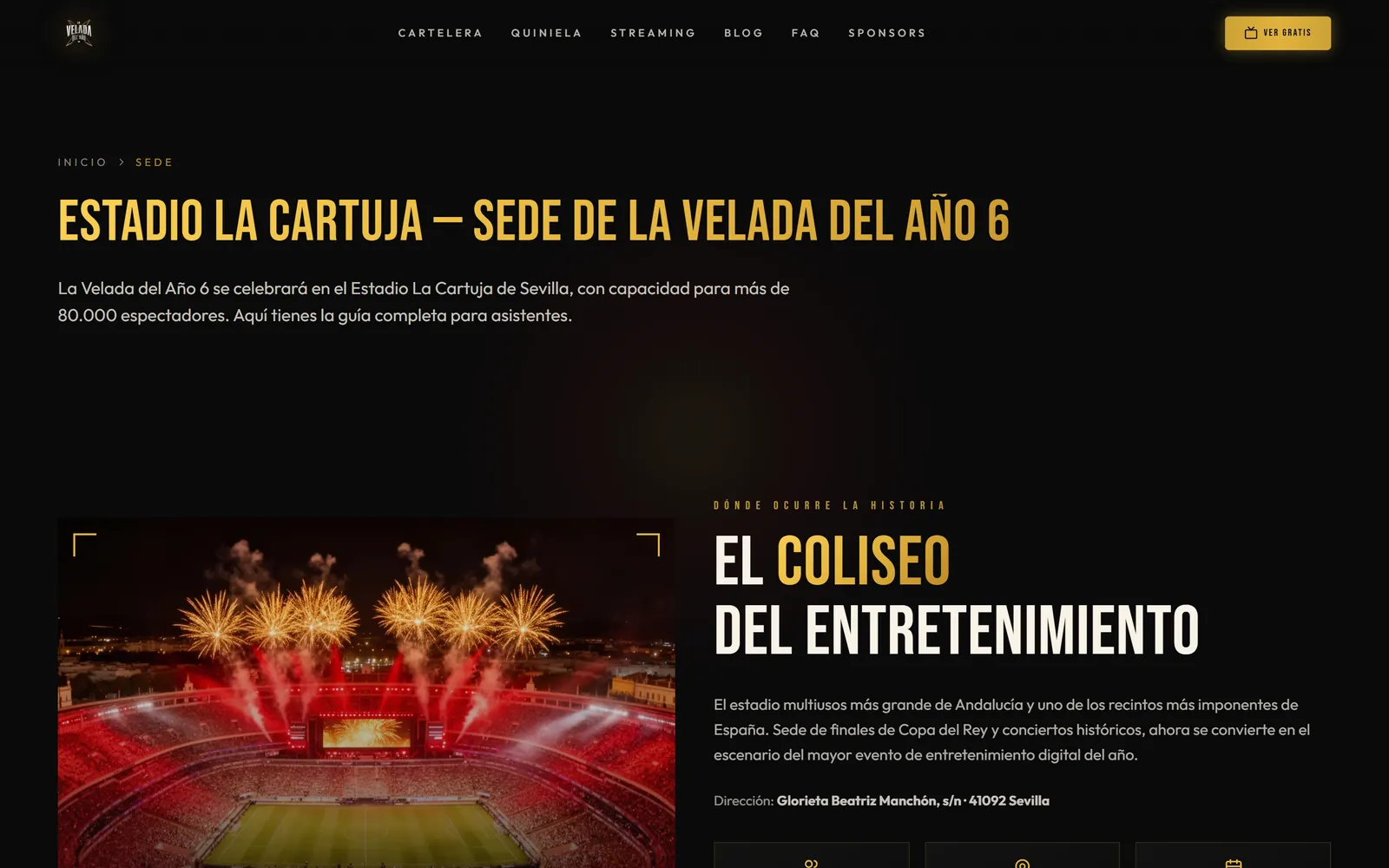 Guía de la sede en velada6.com